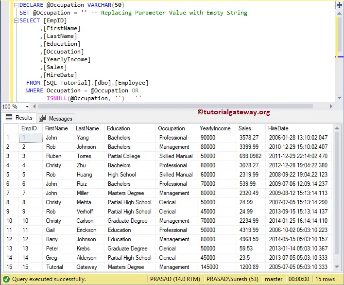 SQL Query to Select All If Parameter is Empty or NULL 17