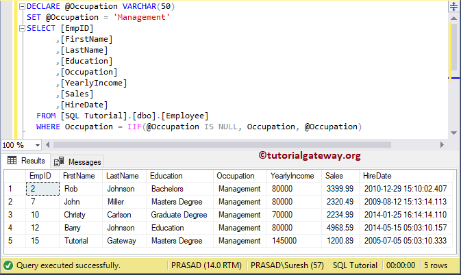 SQL Query to Select All If Parameter is Empty or NULL 3
