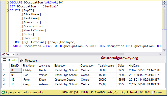 SQL Query to Select All If Parameter is Empty or NULL 6