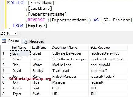 SQL REVERSE FUNCTION 2