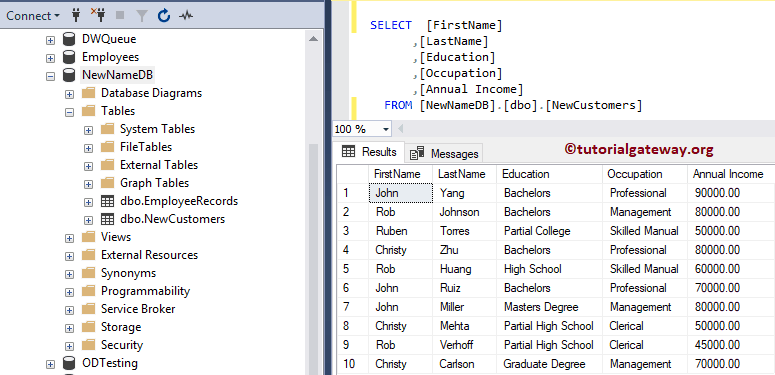 SQL Rename Table 3