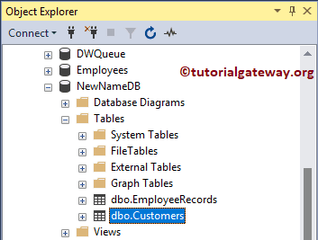 DBS in Object Explorer 9