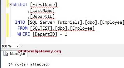 SQL SELECT INTO Statement 6