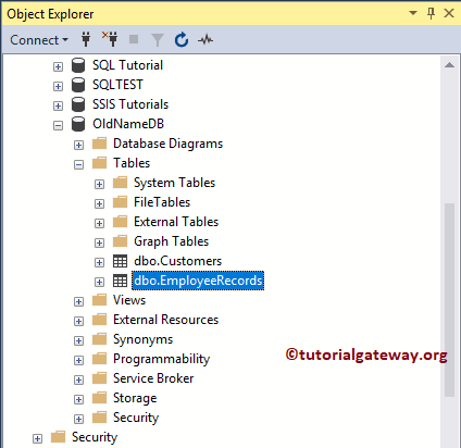 DB in Object Explorer 1