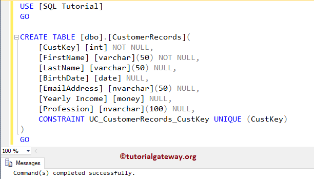 SQL Unique Constraint 11