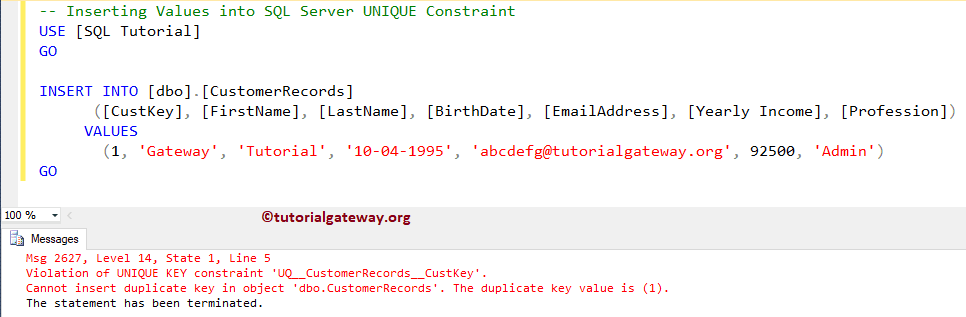 SQL Unique Constraint 14