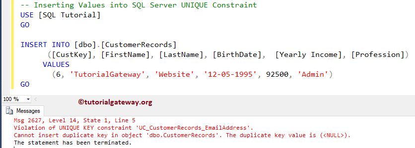 SQL Unique Constraint 17