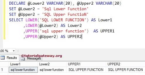 SQL Uppercase and Lowercase 3