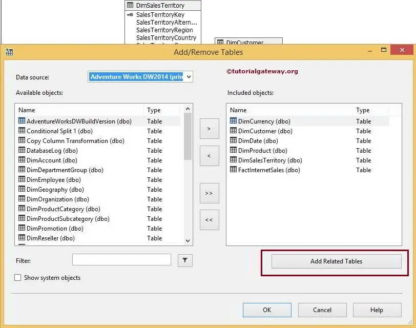 SSAS Add or Remove Tables From Data Source View 3