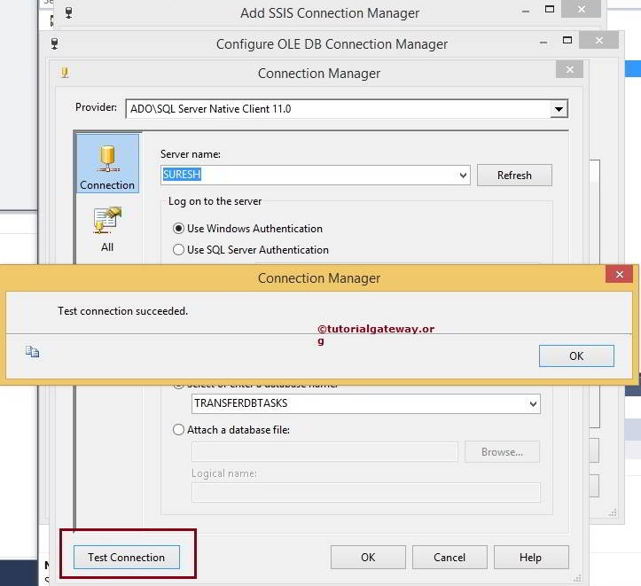 ADO Connection Manager in SSIS 7