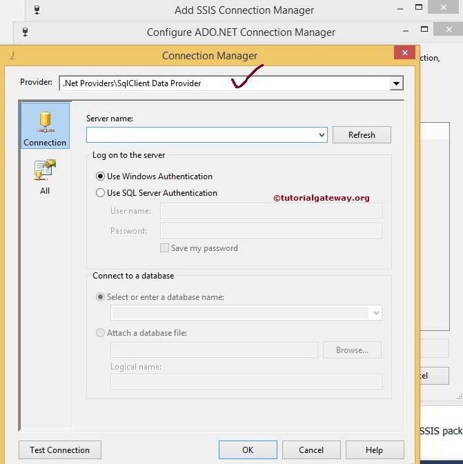 ADO.NET Connection Manager in SSIS 5