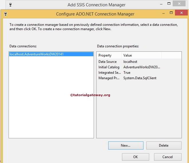 ADO.NET Connection Manager in SSIS 8