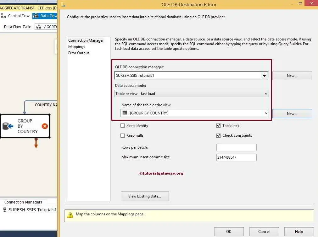 Aggregate transformation in SSIS Advanced Mode 12