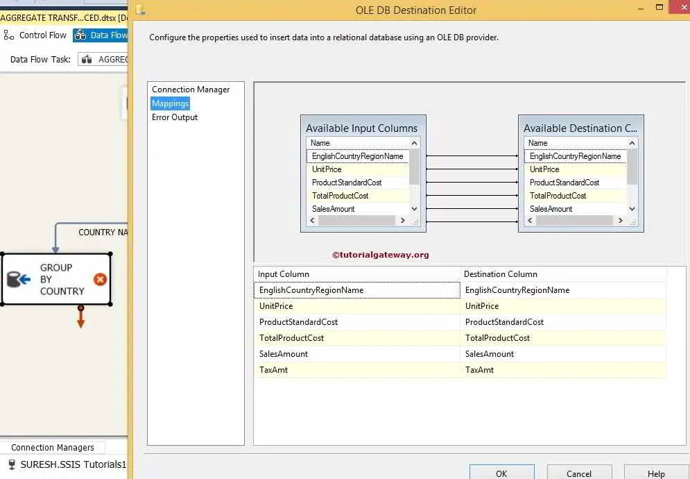 Aggregate transformation in SSIS Advanced Mode 13