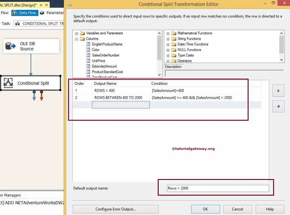 Conditional Split Transformation in SSIS 4