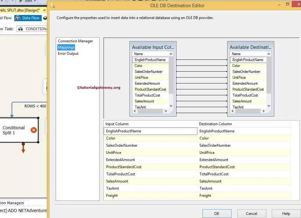 Conditional Split Transformation in SSIS 8
