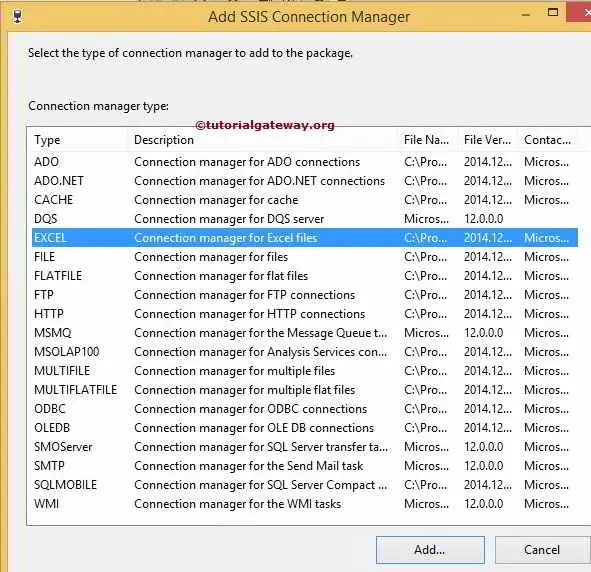 Excel Connection Manager in SSIS 4