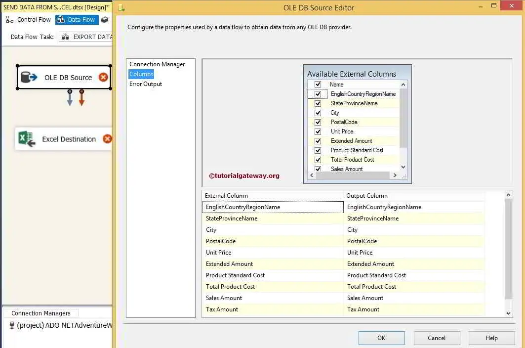 SSIS Export Data From SQL Server to Excel 4