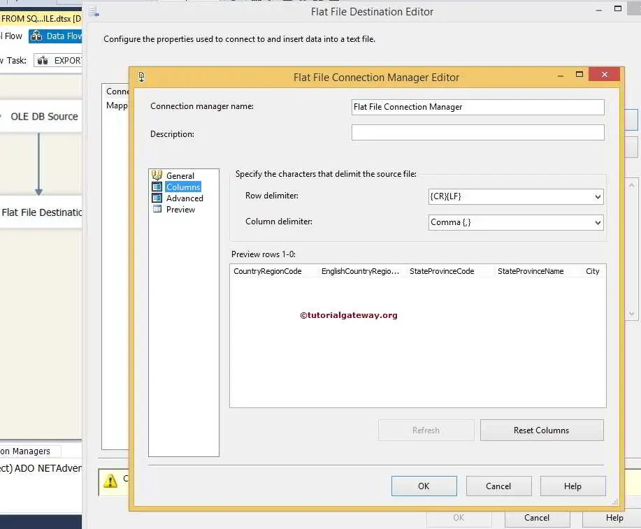 Export Data from SQL Server to Flat File in SSIS 9