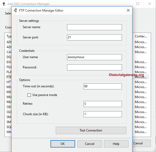 SSIS FTP Connection Manager 4
