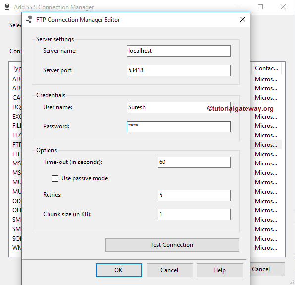 SSIS FTP Connection Manager 5