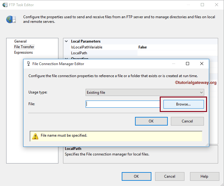 SSIS FTP Task Send Files 13