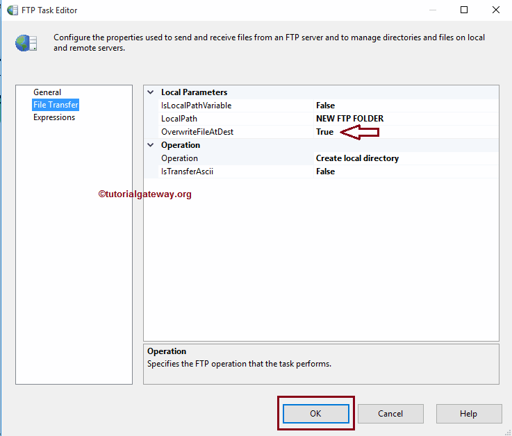 SSIS FTP TASK CREATE LOCAL DIRECTORY 8