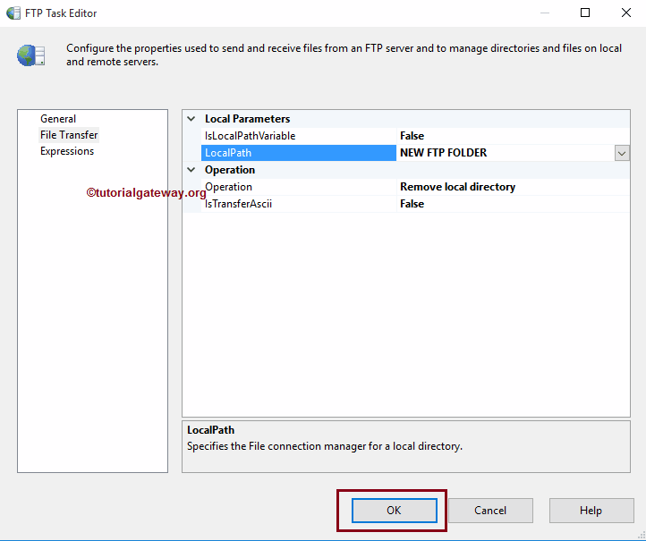 SSIS FTP TASK DELETE LOCAL DIRECTORY 8