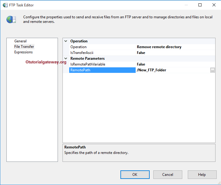 SSIS FTP TASK DELETE REMOTE DIRECTORY 6