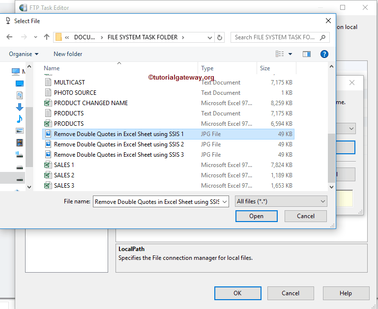 SSIS FTP TASK SEND FILES 4