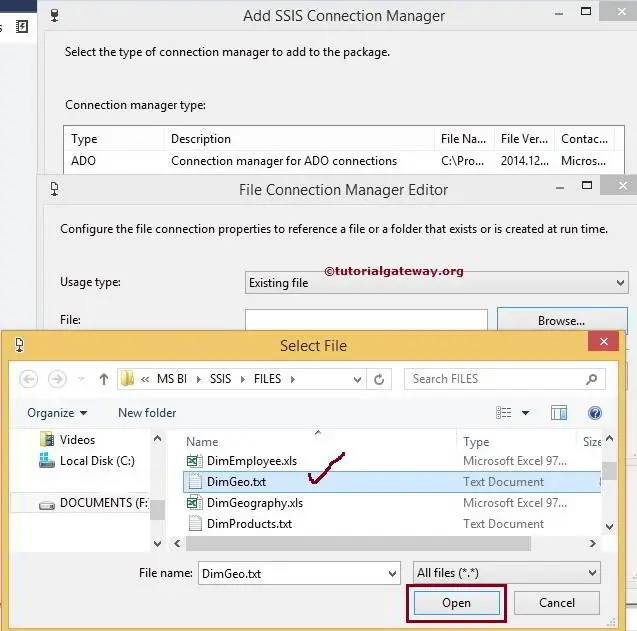 File Connection Manager in SSIS 6