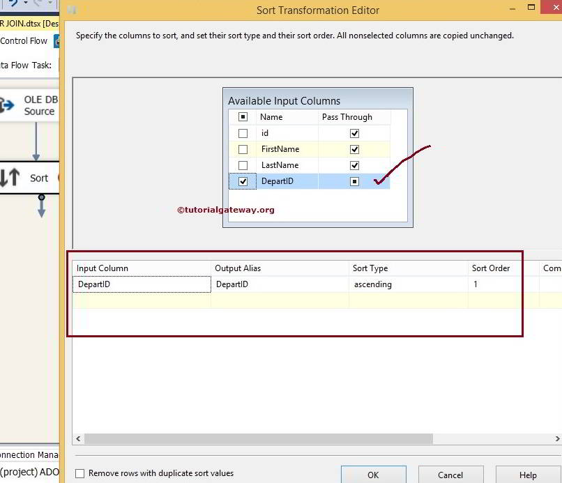 Right Outer Join in ssis Using Merge Join Transformation 7