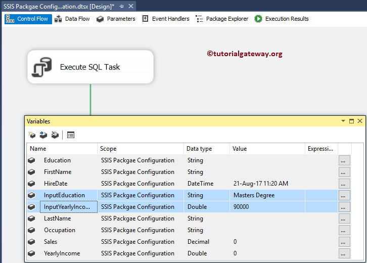 SSIS Package Configuration 7