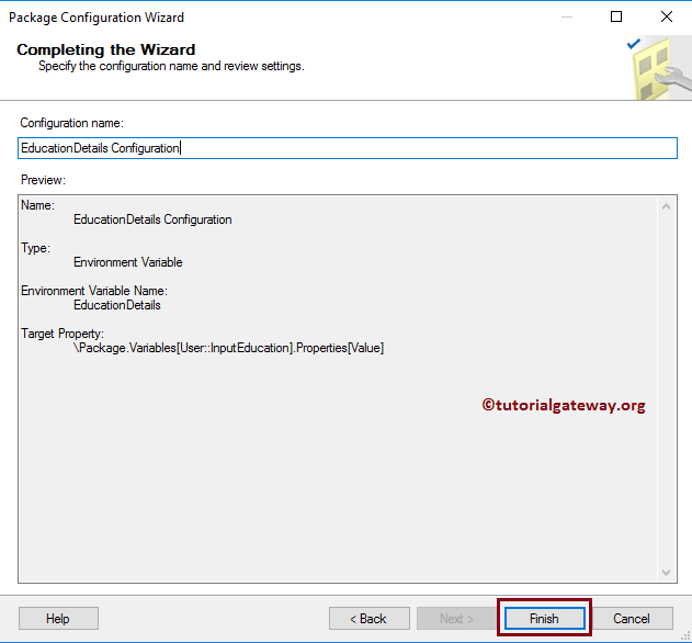 SSIS Package Configuration Using Environment Variable 18
