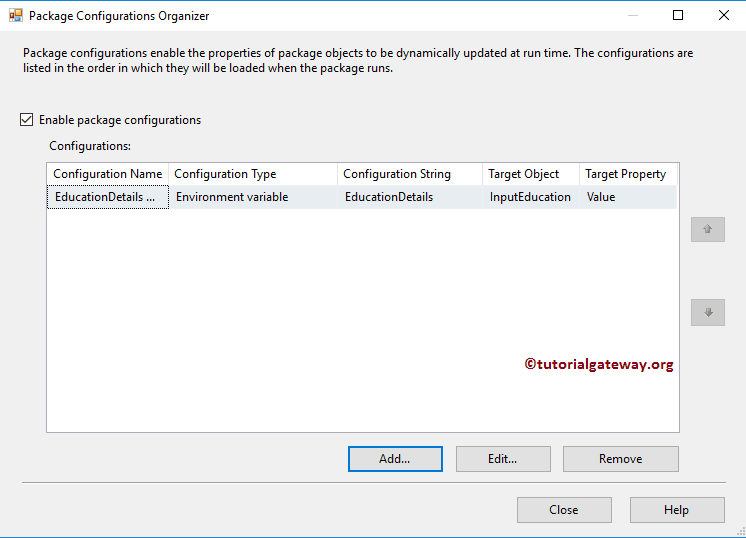 SSIS Package Configuration Using Environment Variable 19
