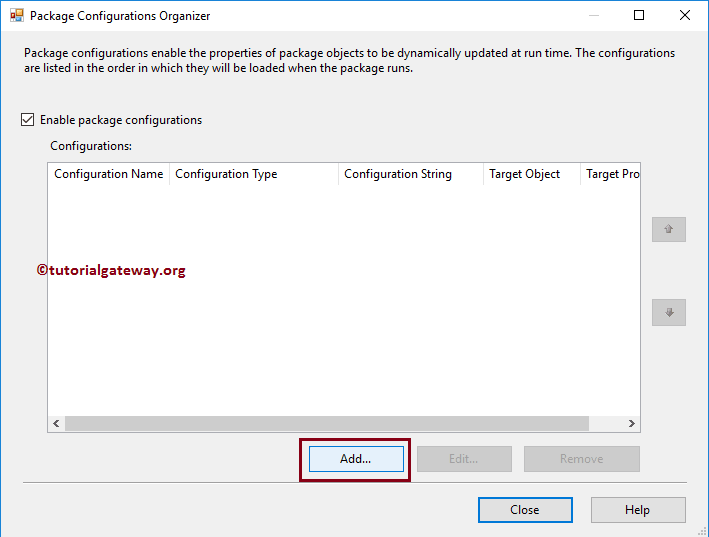 SSIS Package Configuration using Registry Entry 10