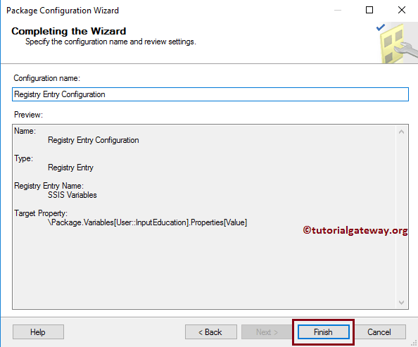 SSIS Package Configuration using Registry Entry 15