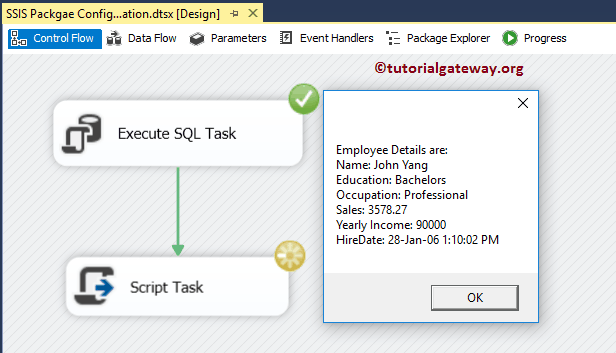 SSIS Package Configuration using Registry Entry 17