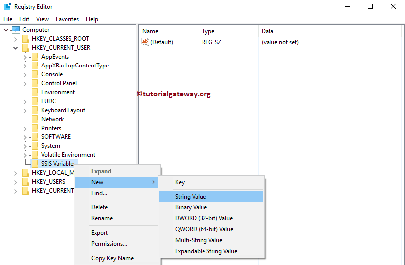 SSIS Package Configuration using Registry Entry 5