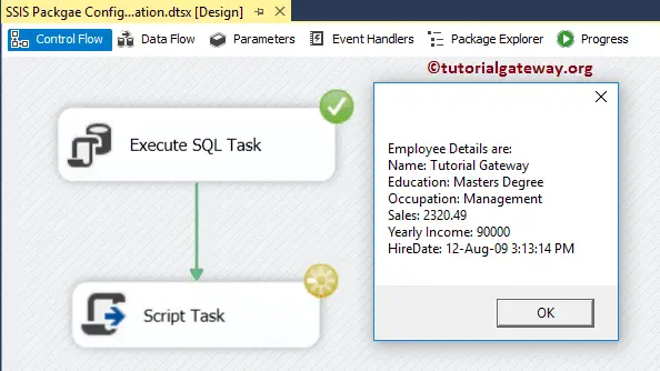 SSIS Package Configuration using SQL Server 1