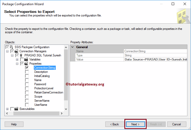 SSIS Package Configuration using XML Configuration File 9