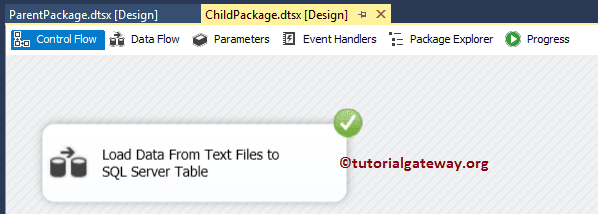 Run SSIS Parent Child Package Configuration