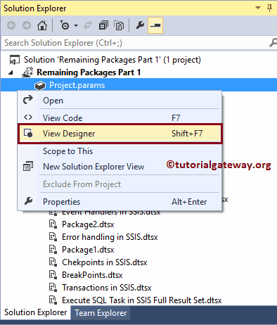 SSIS Project Parameters Vs Package Parameters 1