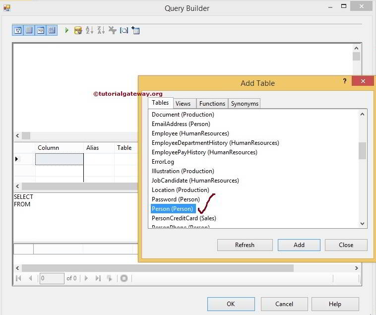 Query builder in SSIS 3