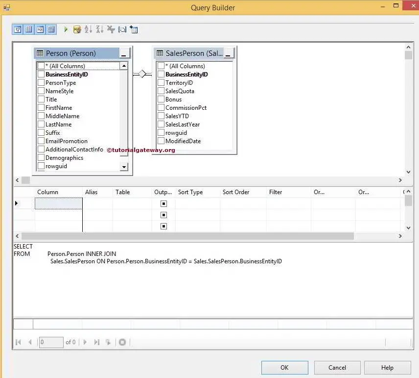 Query builder in SSIS 4