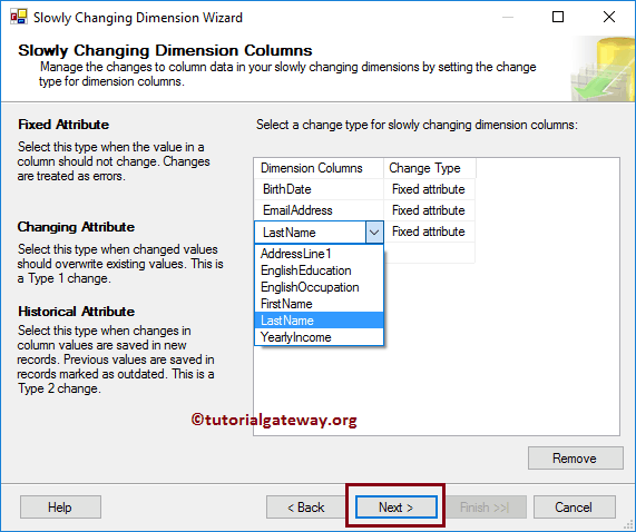 SSIS Slowly Changing Dimension Type 0 - 12