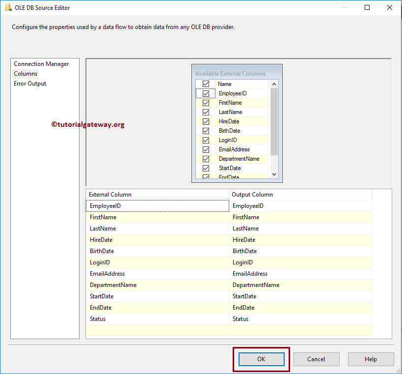 SSIS Slowly Changing Dimension Type 1 - 6