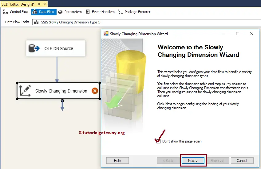 SSIS Slowly Changing Dimension Type 1 - 7