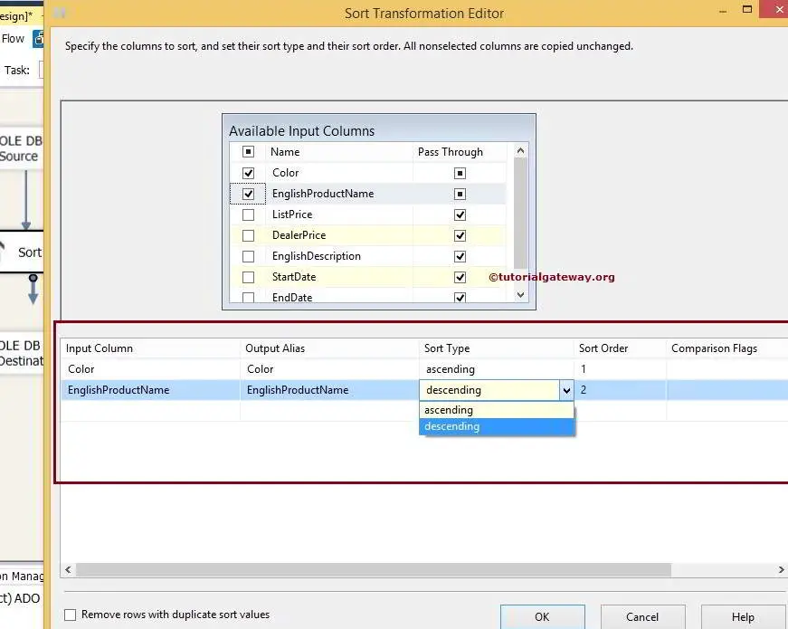 Sort Transformation in SSIS 5