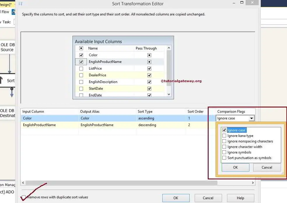 Sort Transformation in SSIS 6